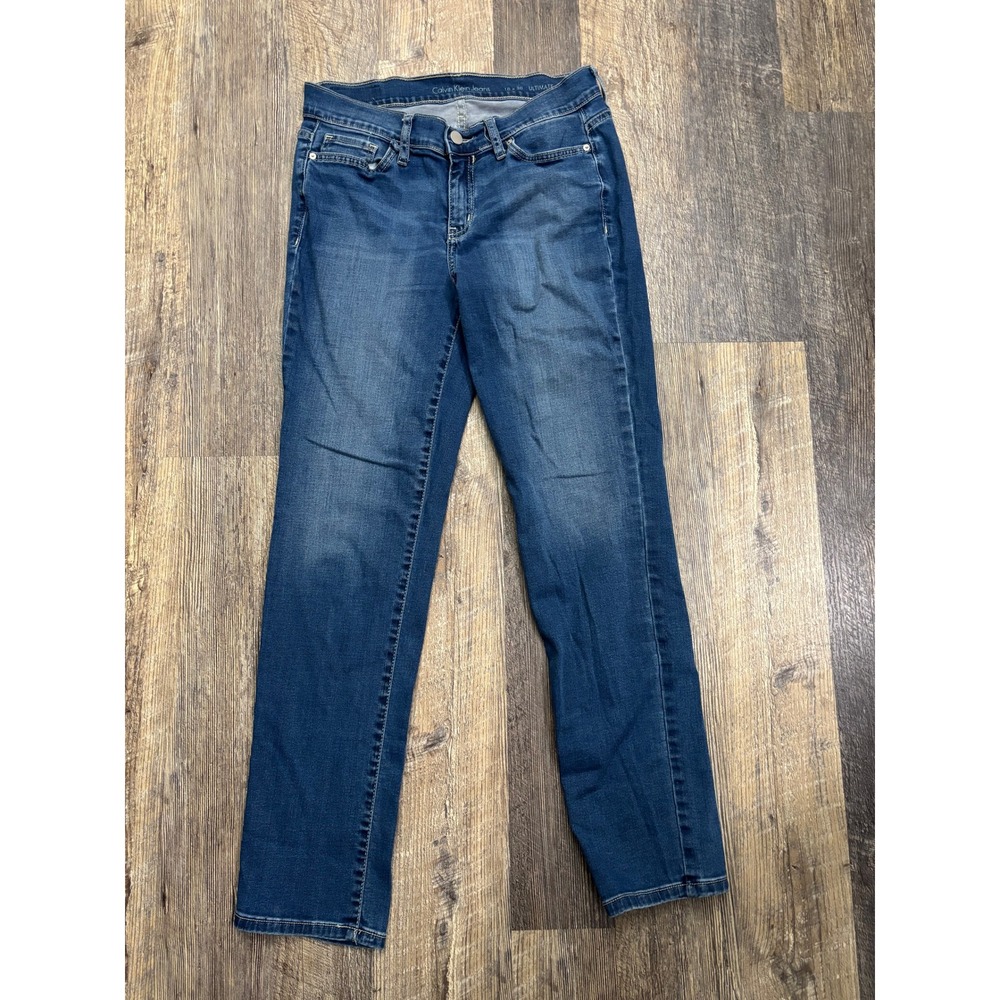 Calvin Klein Jeans Ultimate Skinny Womens 10 x 30 Medium Wash Denim Blue Jeans